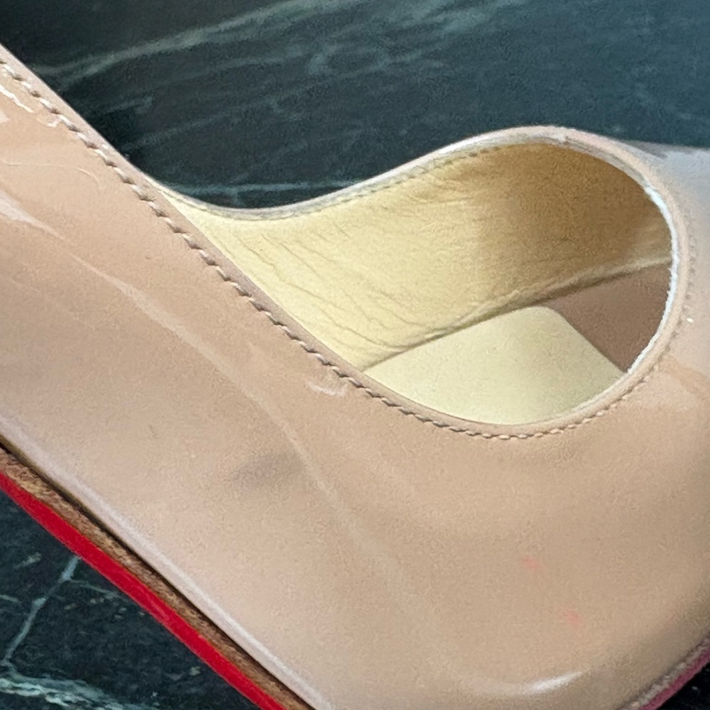 Louboutin slingback peep toe heels - Picture 10 of 13